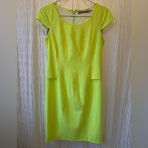 Marc New York Neon Yellow Cap-Sleeve Sheath Dress